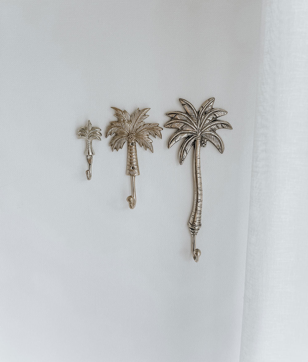 Bali Home™ | Balinese Brass Hooks & Hangers - Large Palm