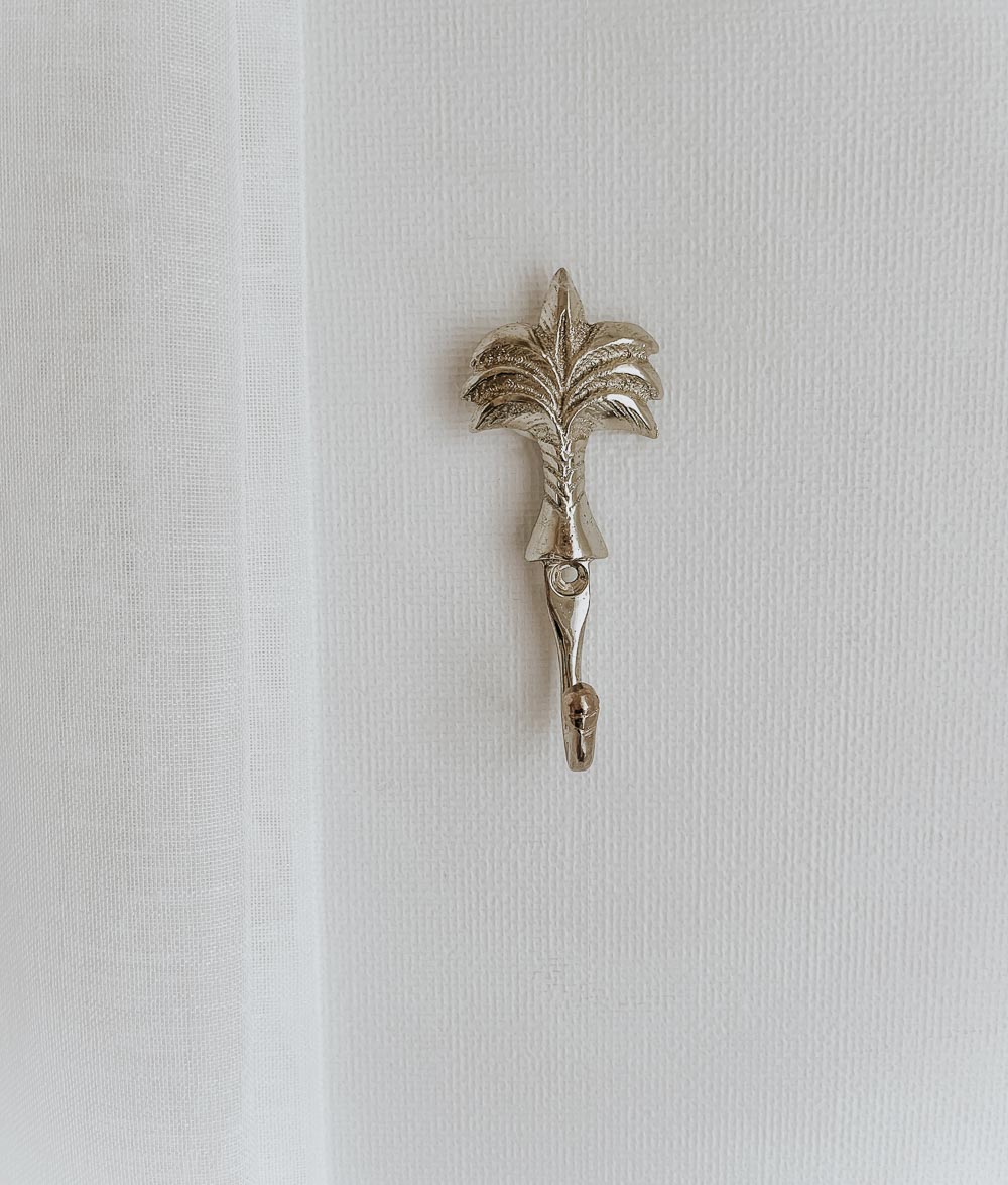 Bali Home™ | Balinese Brass Hooks & Hangers - Mini Palm