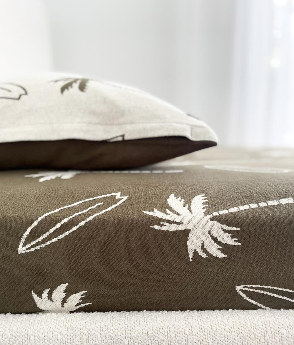 Bengali Home® | Kids & Bedroom Decor - Olive Surfing Palm Pillowcase