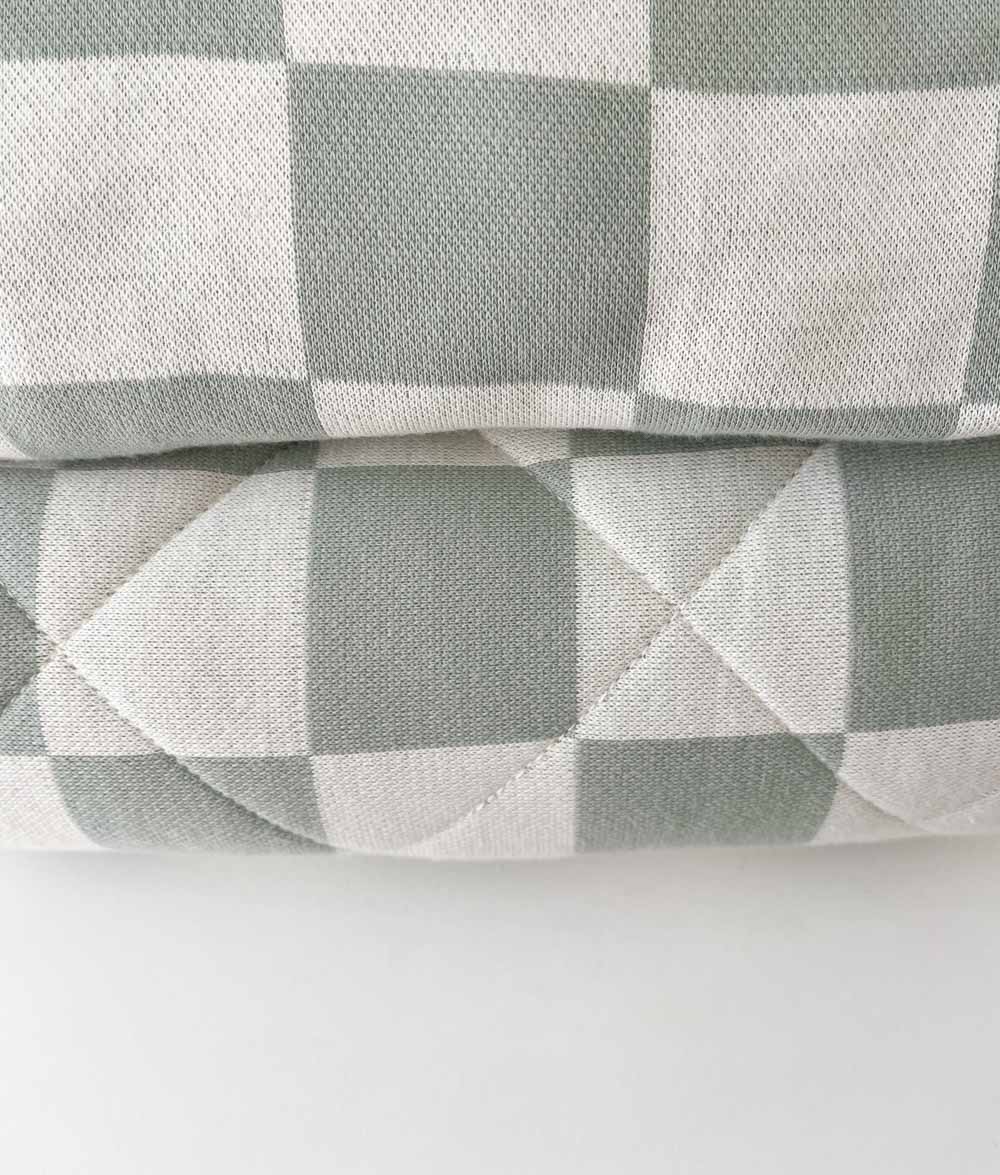 Bengali Baby | Jersey Cotton Swaddle Wrap - Sage Gingham