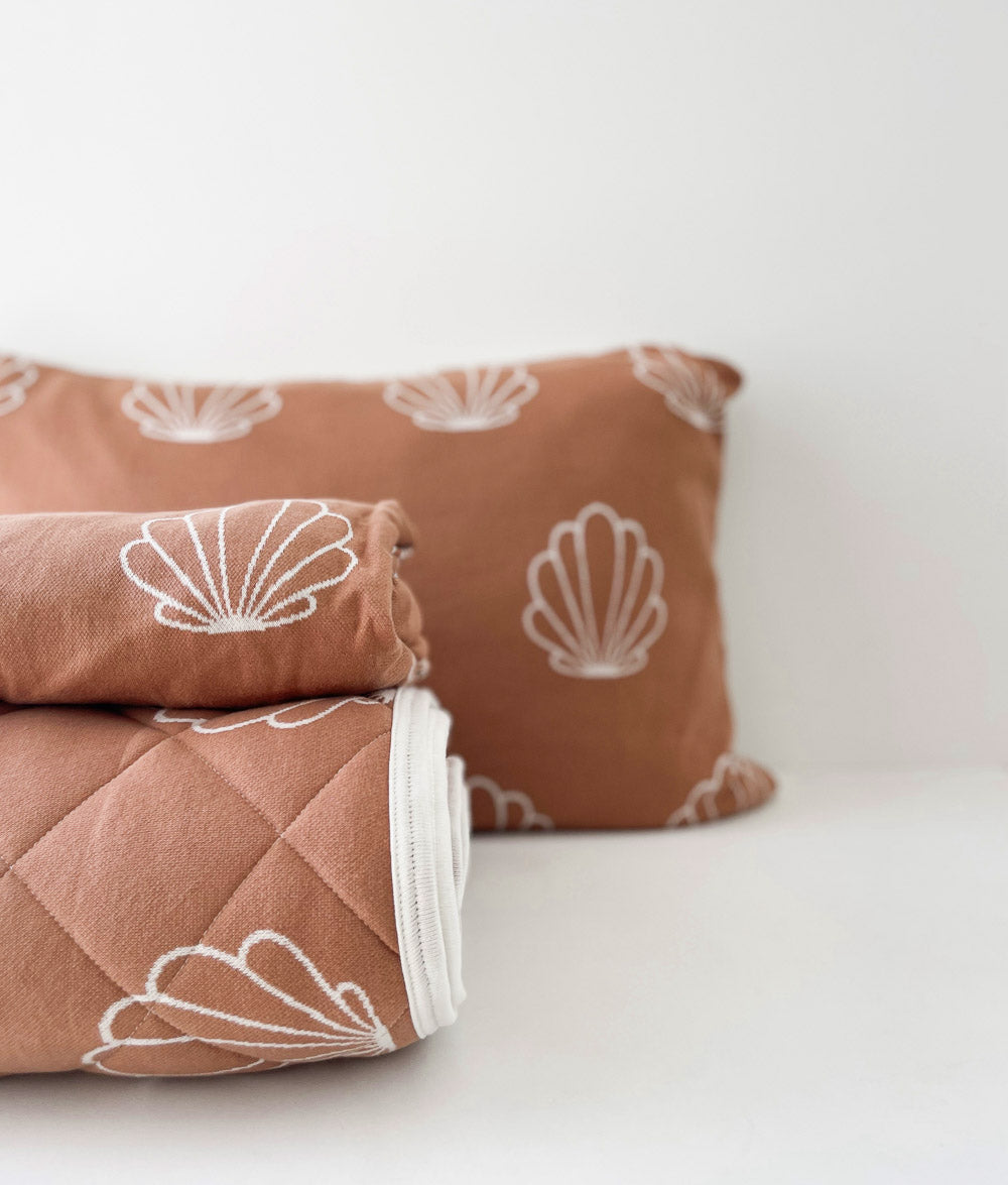 Bengali Home® | Kids & Bedroom Decor - Toffee & Ivory Clam Pillowcase