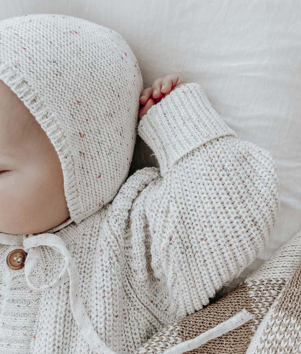 Bengali Baby | Knitwear Bonnet - Vanilla Sprinkle