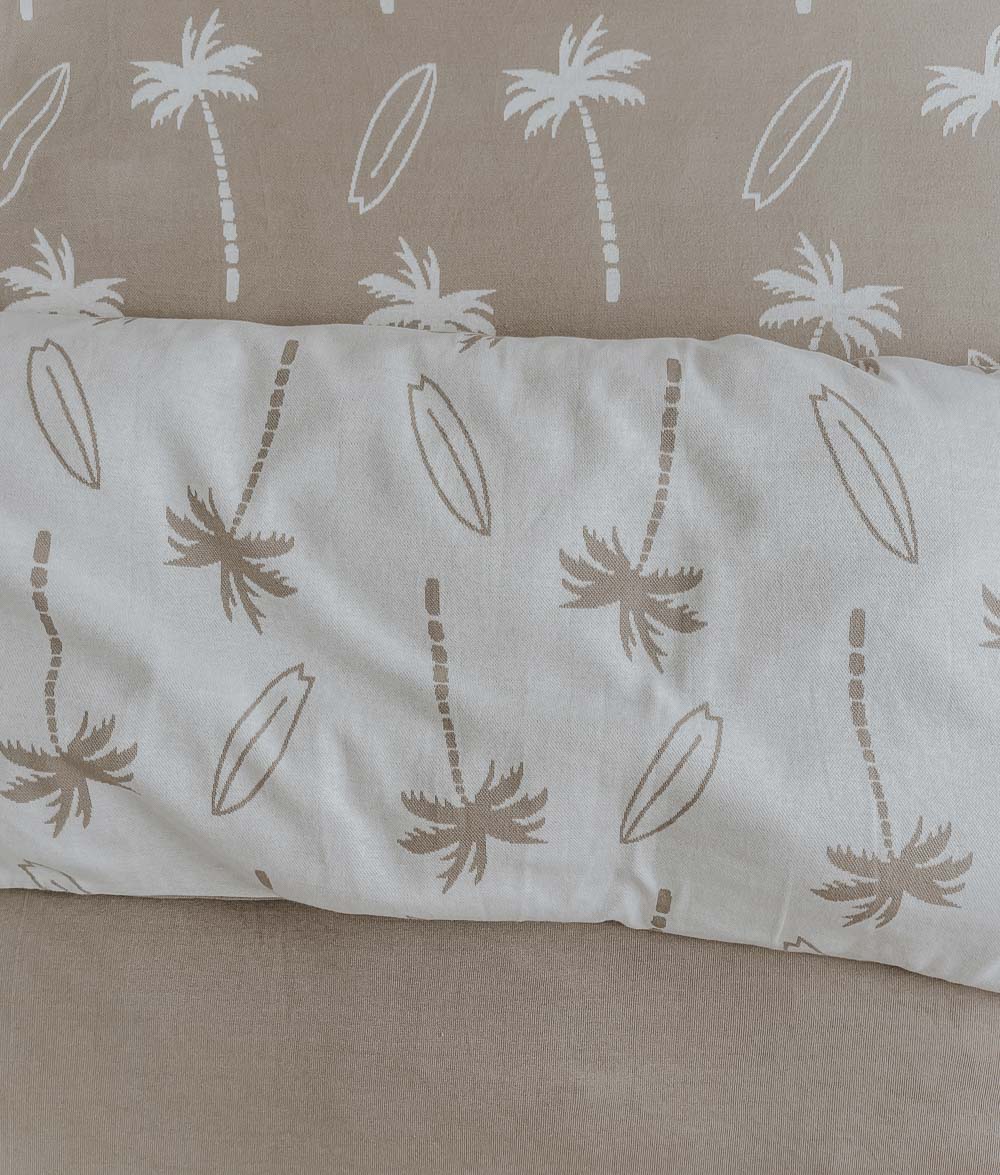 Bengali Kids & Home | Duvet Covers - Natural Surfing Palm