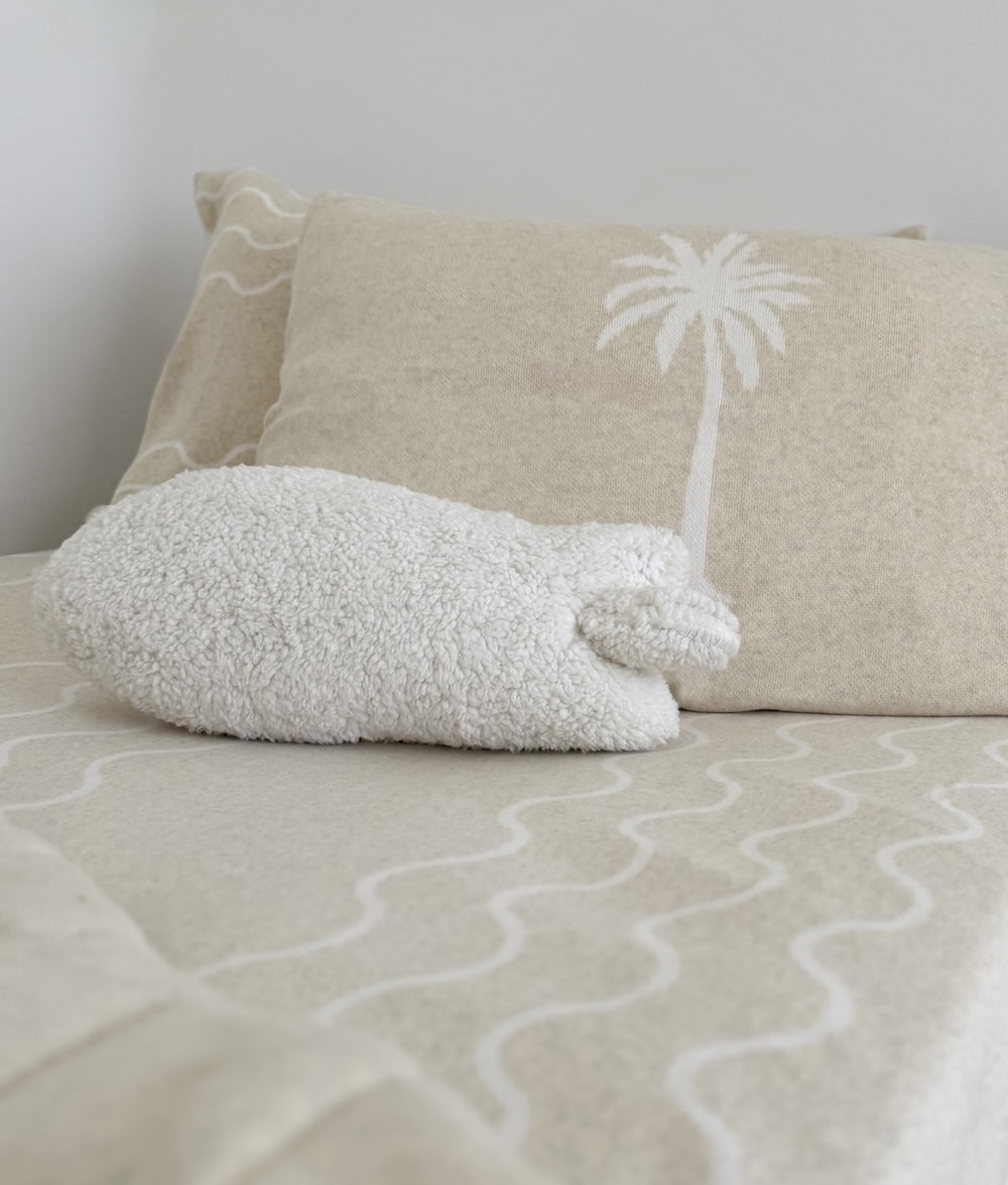 Bengali Bedding® | Fitted Jersey Cotton Sheet - Coastal Marle