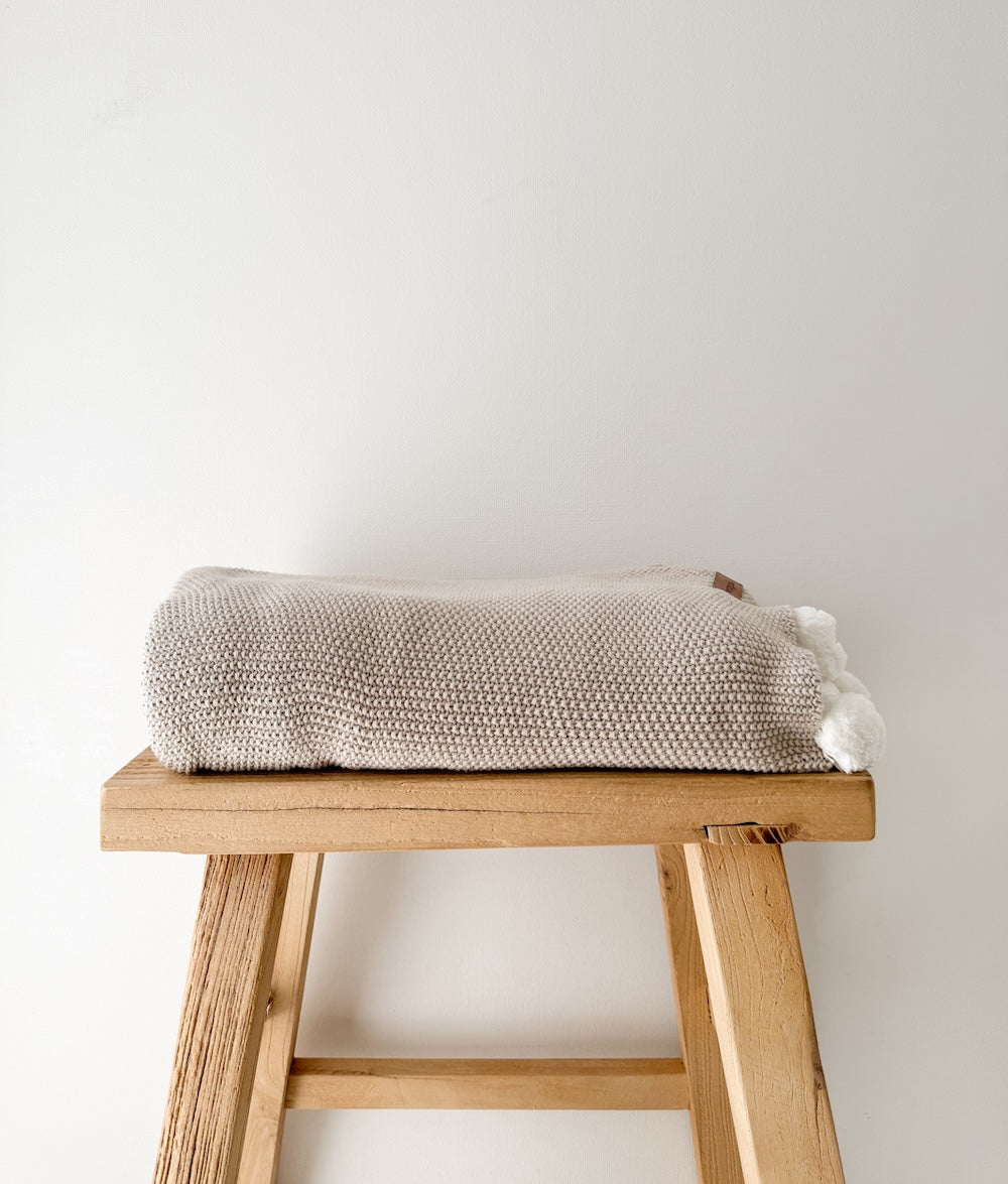 Bengali Home® | Decor - Bone Pom-Pom Lounge Throw