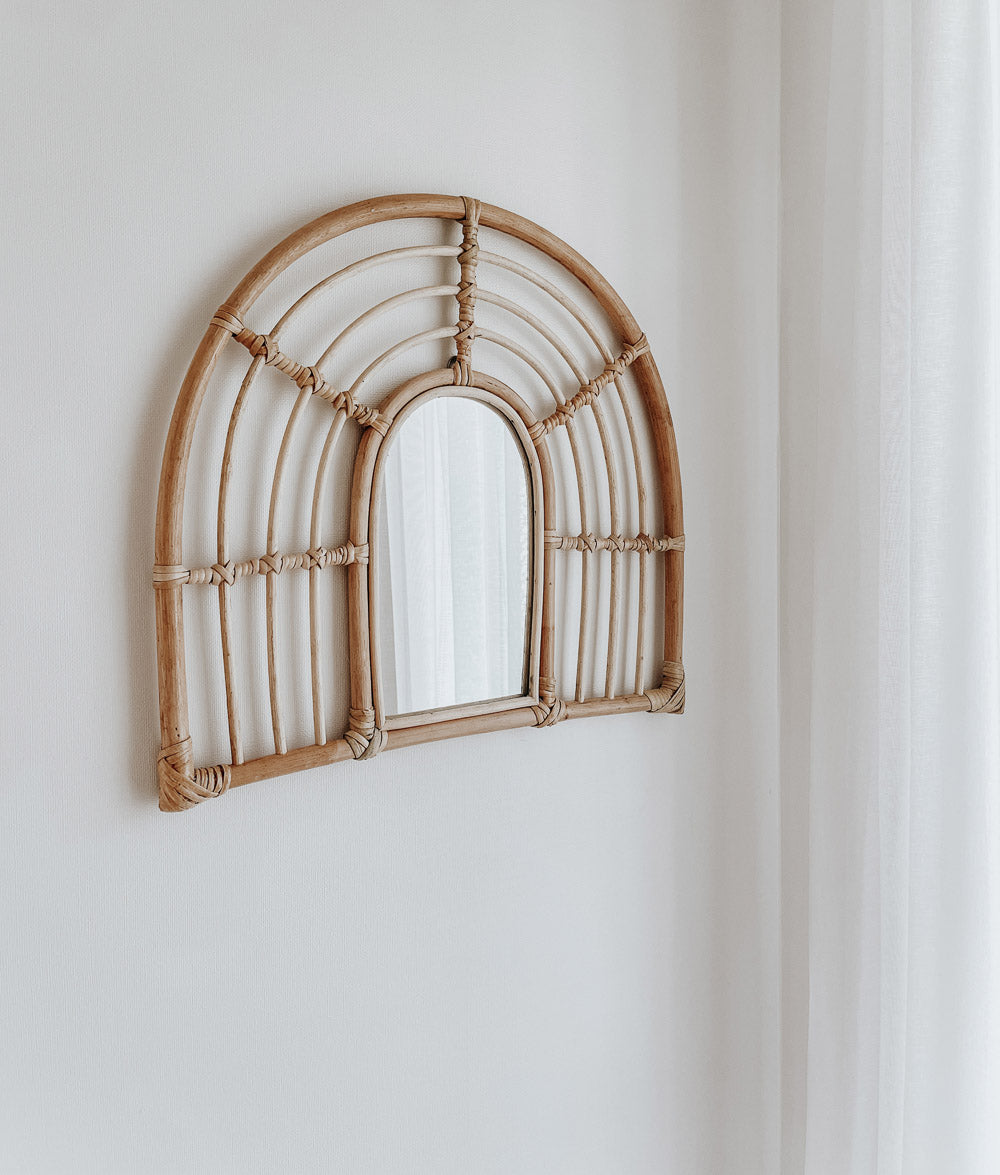 Bali Home™ | Balinese Rattan Mirror - Rainbow