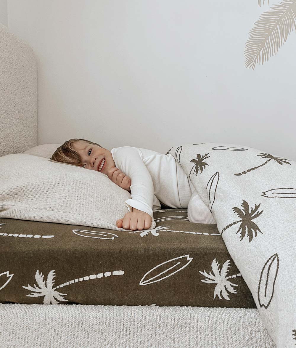 Bengali Kids & Home | Duvet Covers - Natural Surfing Palm