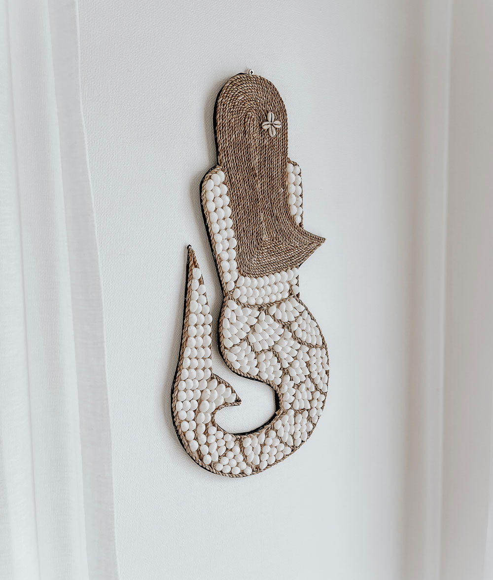 Bali Home™ | Balinese Wall Hanging - Mermaid White