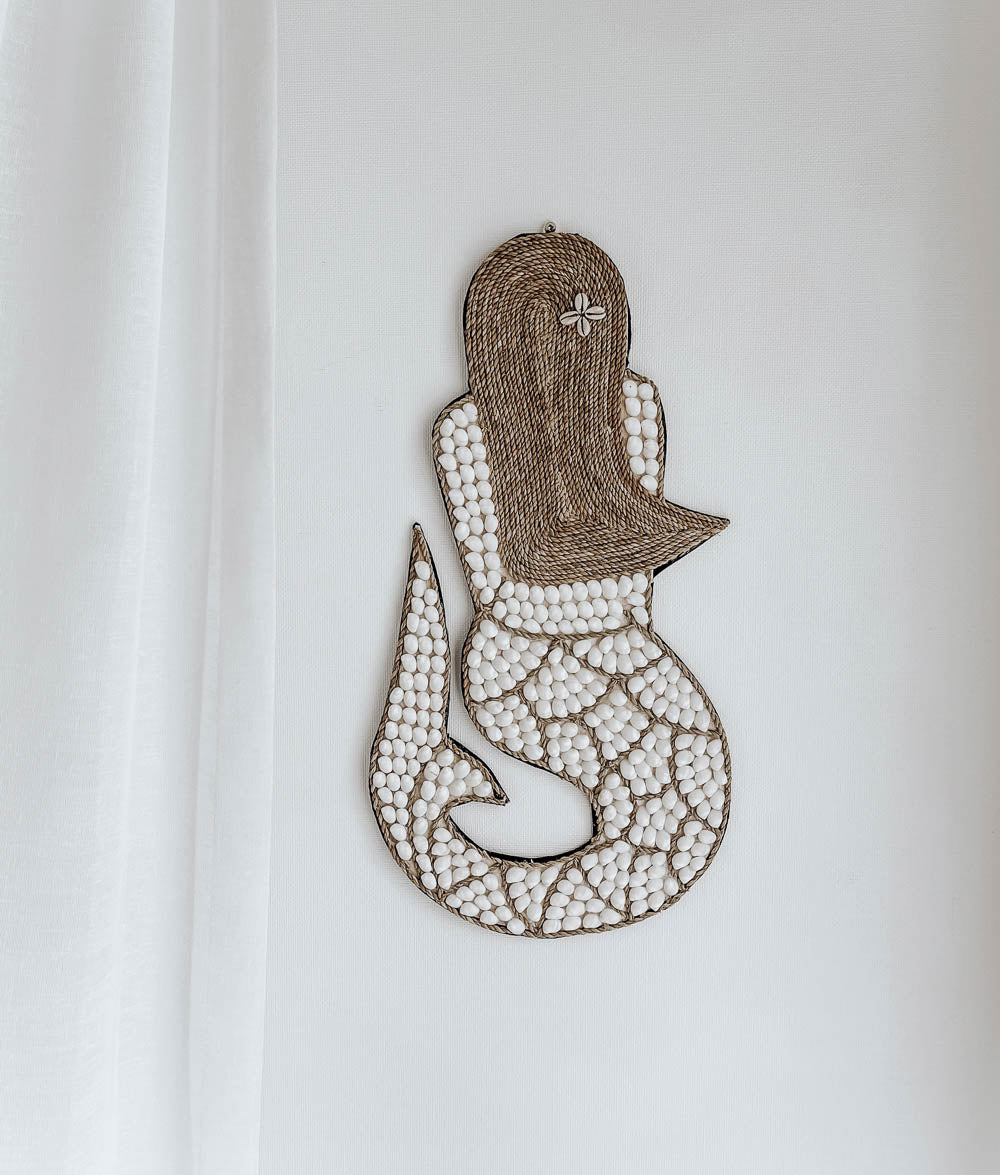 Bali Home™ | Balinese Wall Hanging - Mermaid White