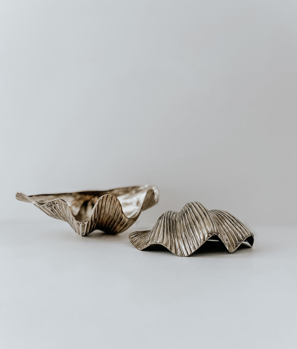 Bali Home™ | Bundles - Balinese Brass Clam Shell Bowls S/2