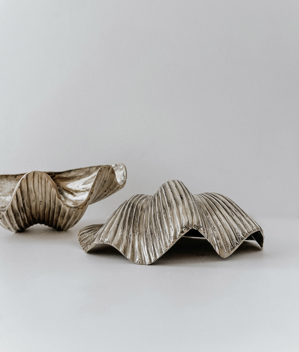 Bali Home™ | Bundles - Balinese Brass Clam Shell Bowls S/2