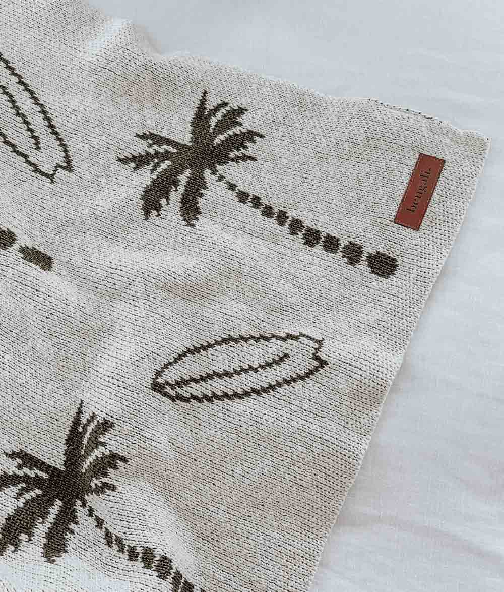 Bengali Baby | Nursery Decor - Surfing Palm Blanket