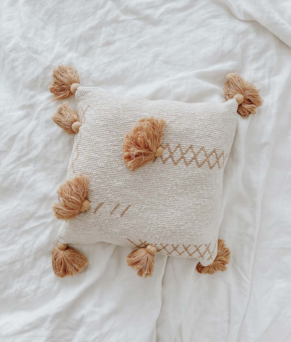 Sunflower Tassel Cushion Cover