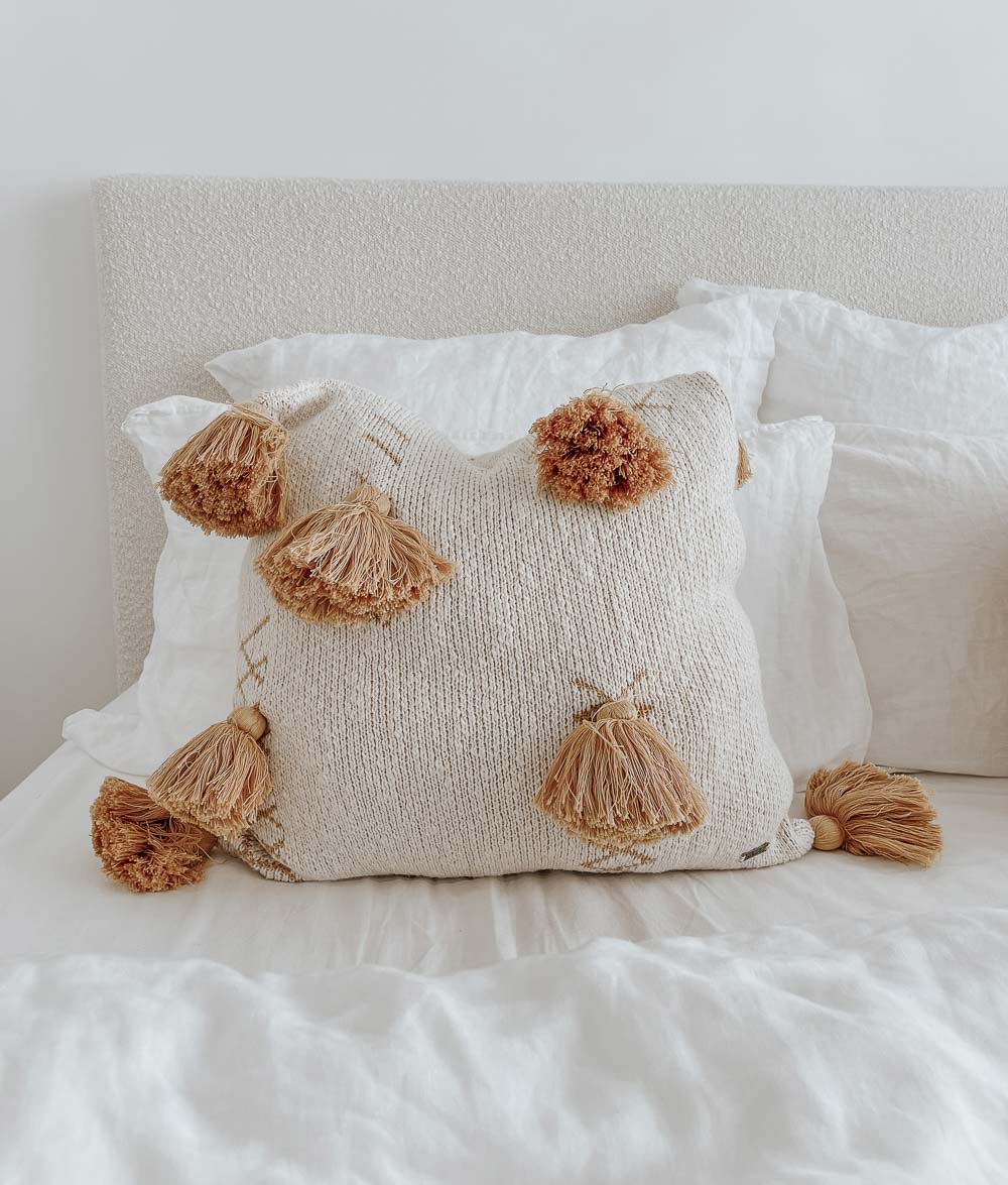 Sunflower Tassel Cushion Cover