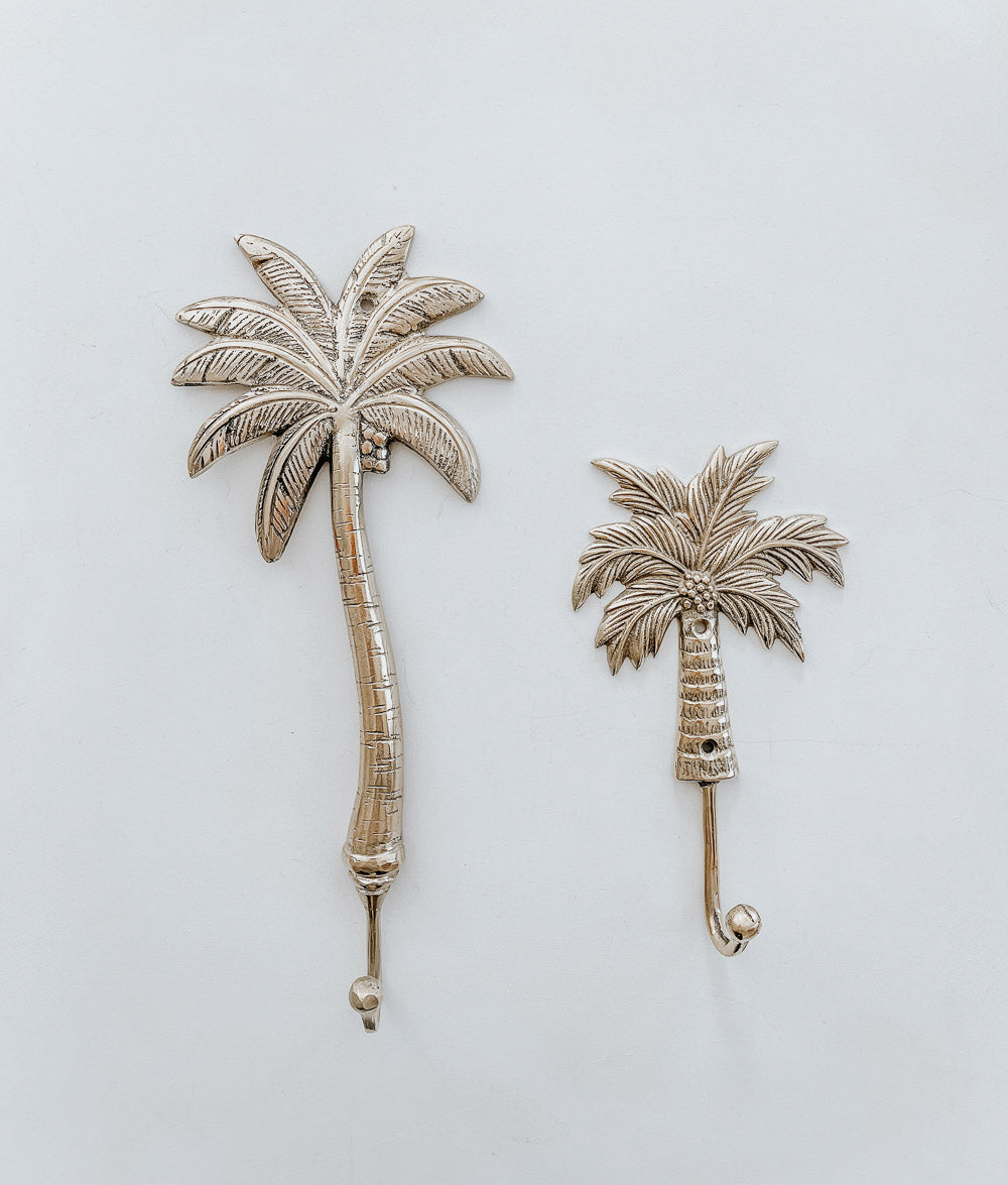 Bali Home™ | Balinese Brass Hooks & Hangers - Small Palm