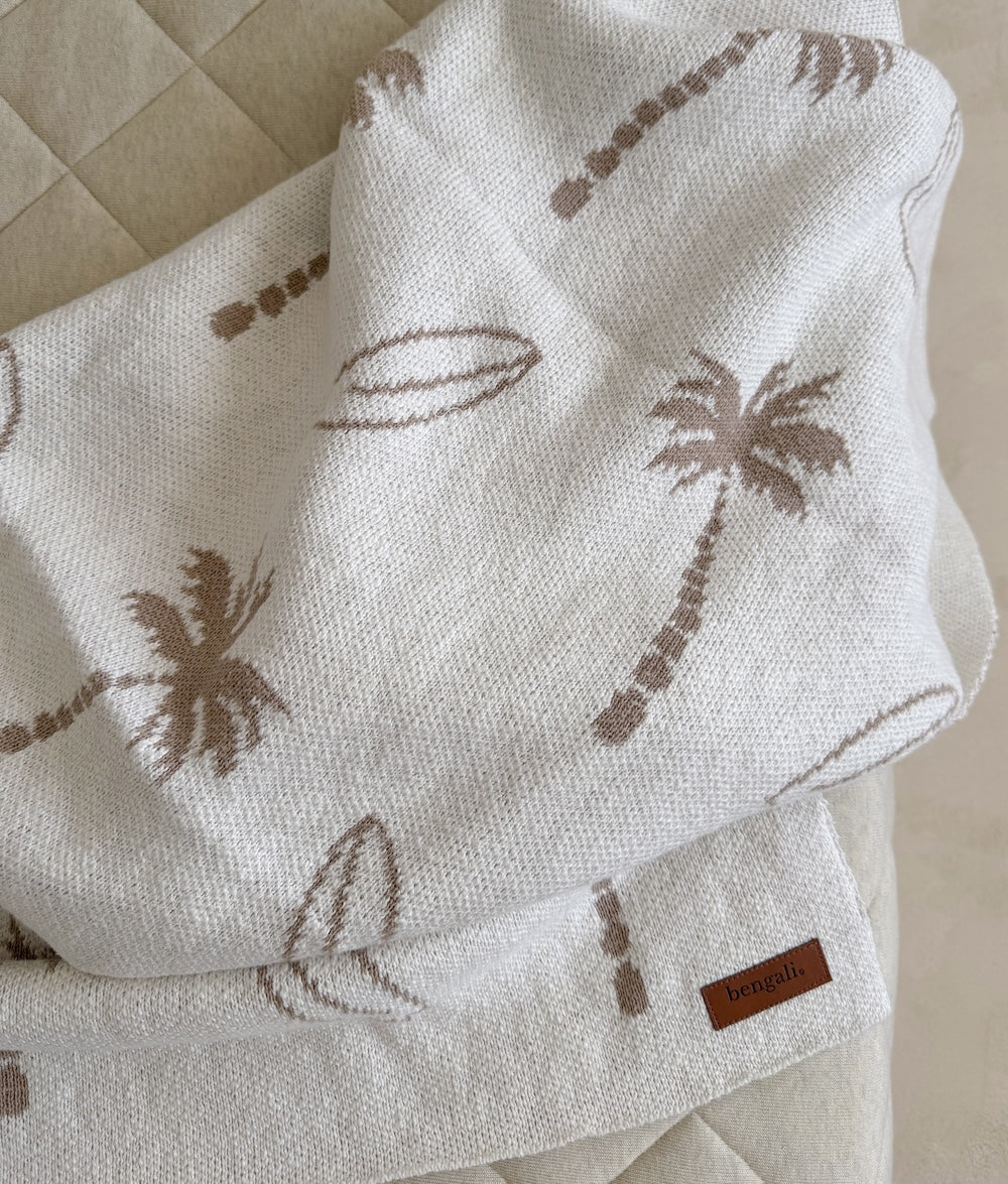 Bengali Baby | Nursery Decor - Surfing Palm Blanket