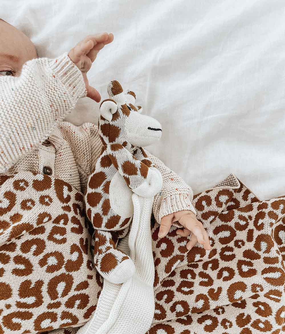 Bengali Baby | Pure Cotton Leopard Blanket & Giraffe Comforter